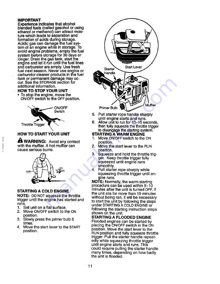 Craftsman WEEDWACKER 358.795501 Instruction Manual Download Page 11