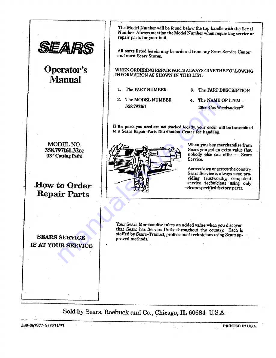 Craftsman Weedwacker 358.797161.32cc Operator'S Manual Download Page 27