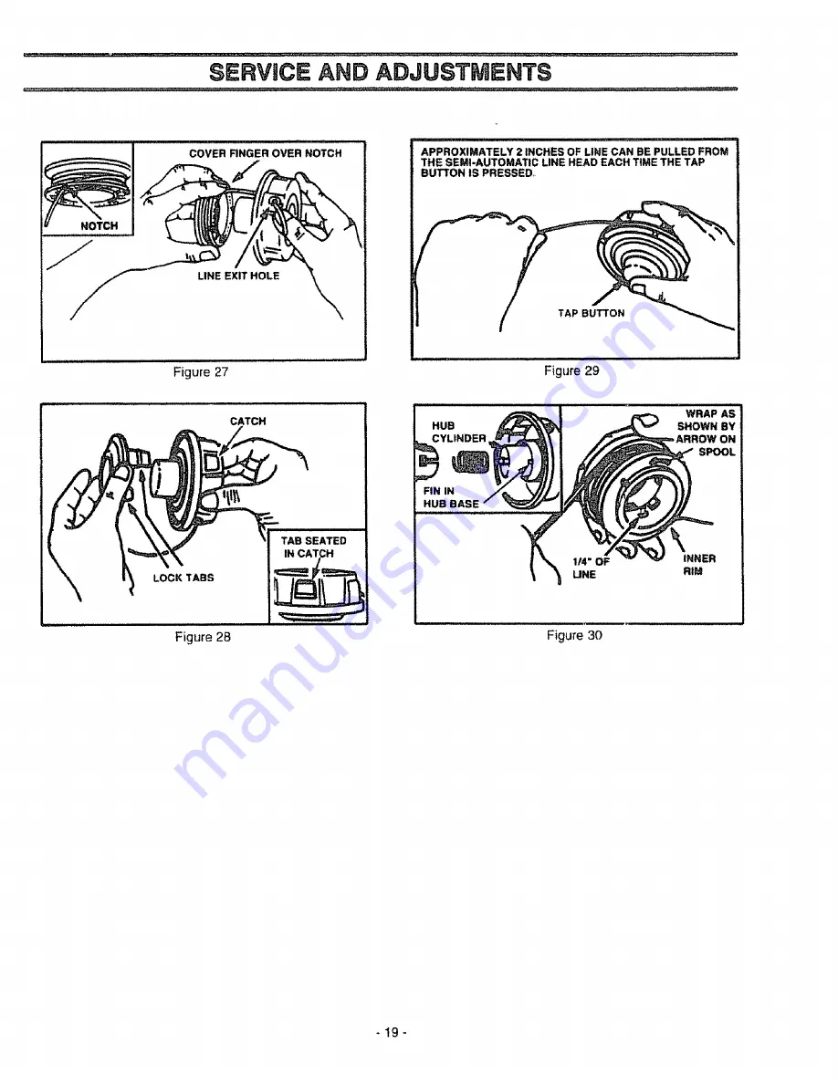 Craftsman WEEDWACKER 358.798490 Operator'S Manual Download Page 19