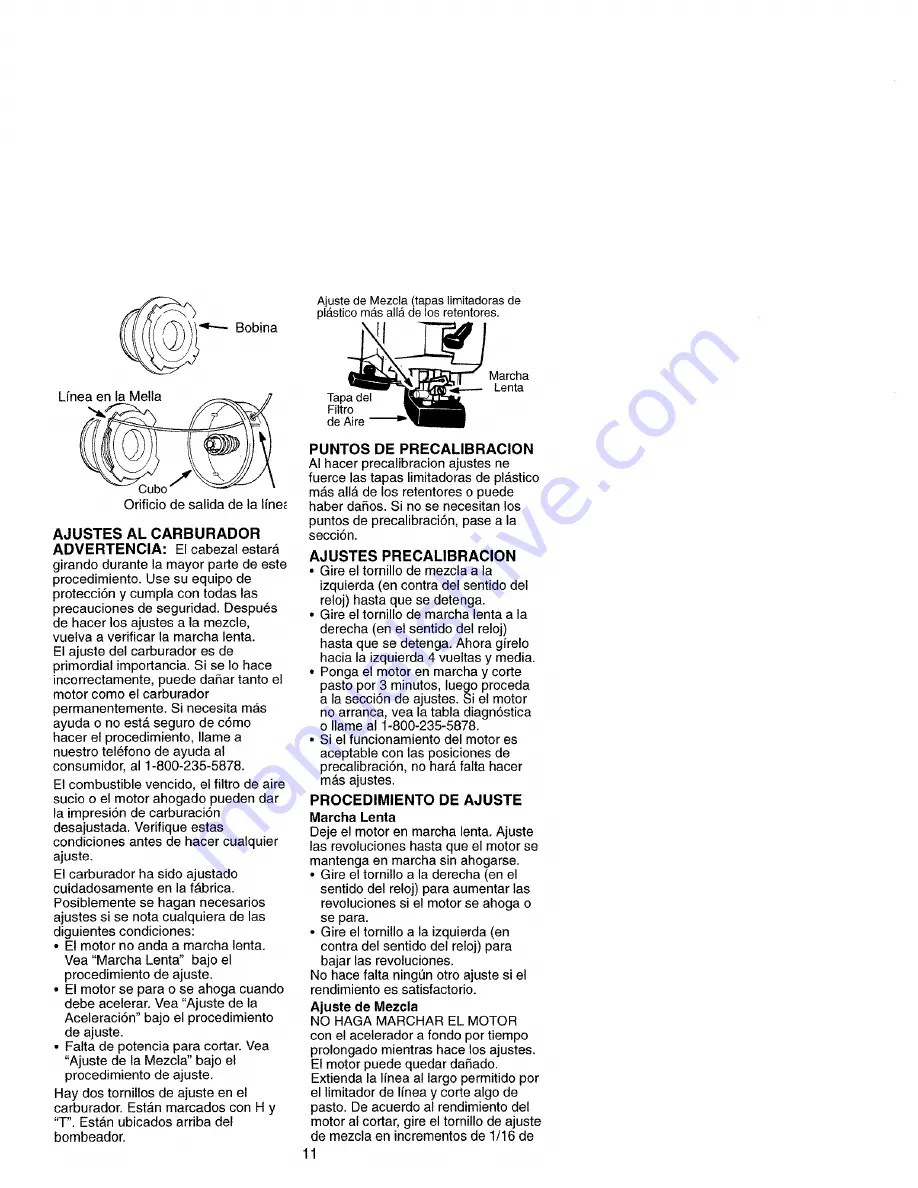 Craftsman WEEDWACKER 358.798560 Скачать руководство пользователя страница 22