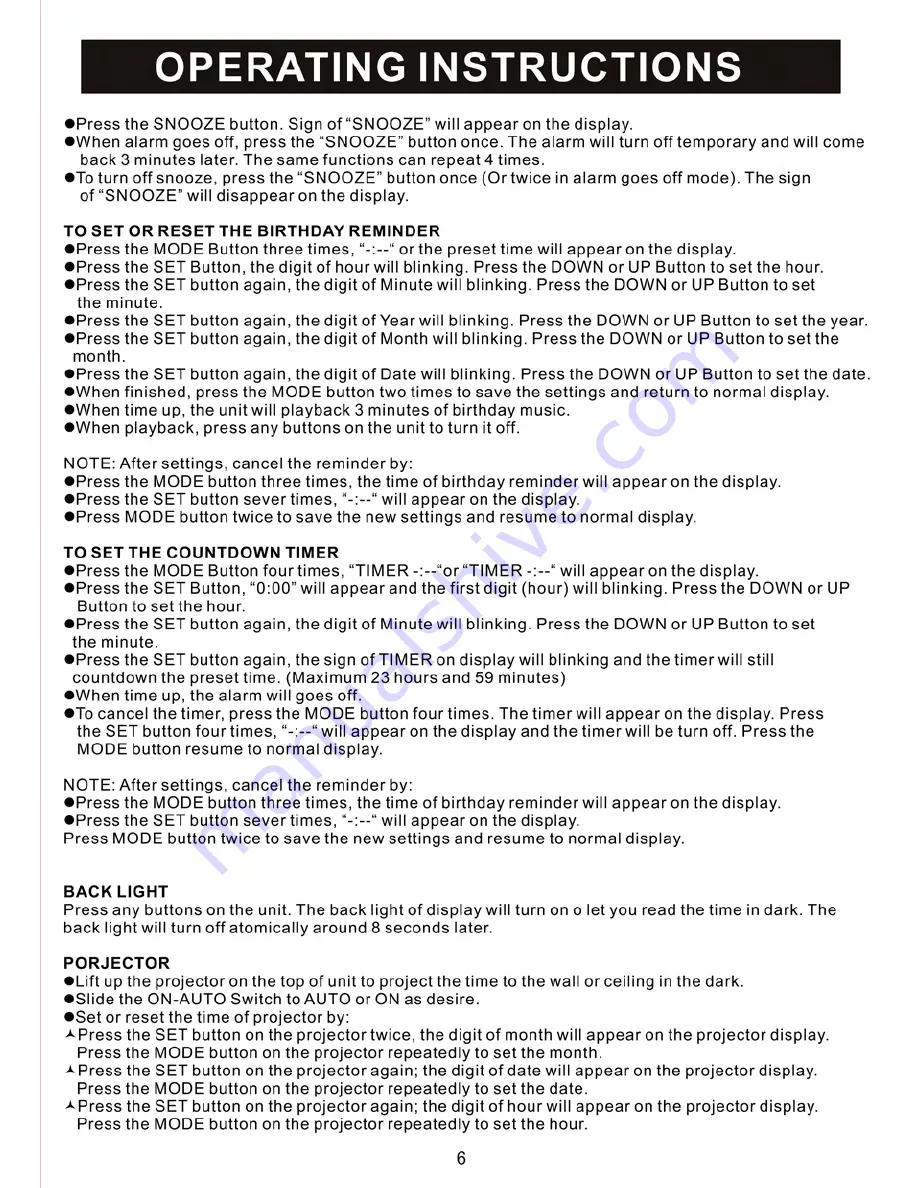 Craig CR45365 Owner'S Manual Download Page 6