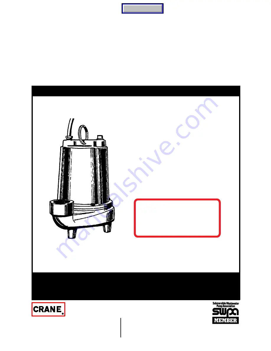 CRANE PUMPS & SYSTEMS BARNES E Series Installation And Operation Manual Download Page 1