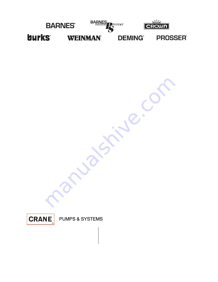 CRANE PUMPS & SYSTEMS DEMING 7365 Series Installation And Operation Manual Download Page 35