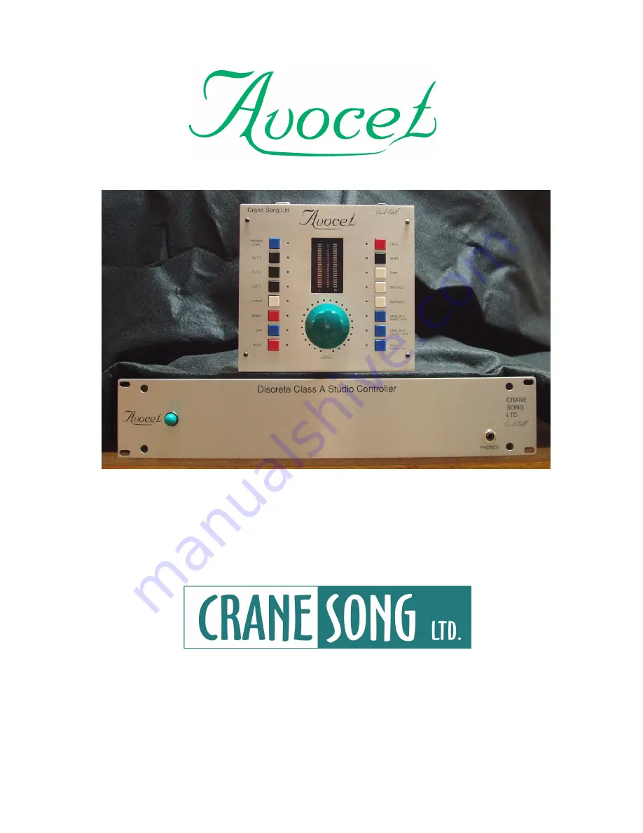 Crane Song avocel Скачать руководство пользователя страница 1