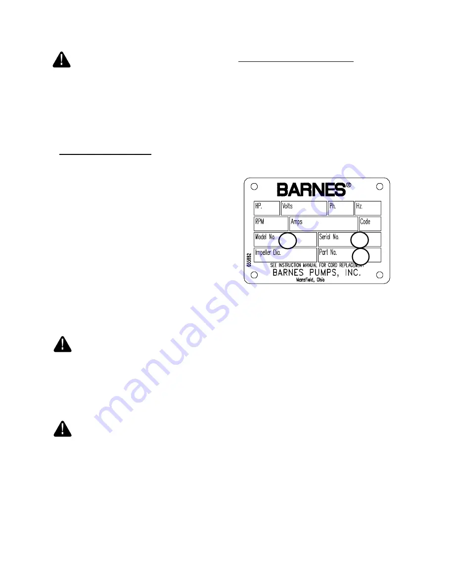 Crane Barnes 2HP Series Installation And Operation Manual Download Page 9