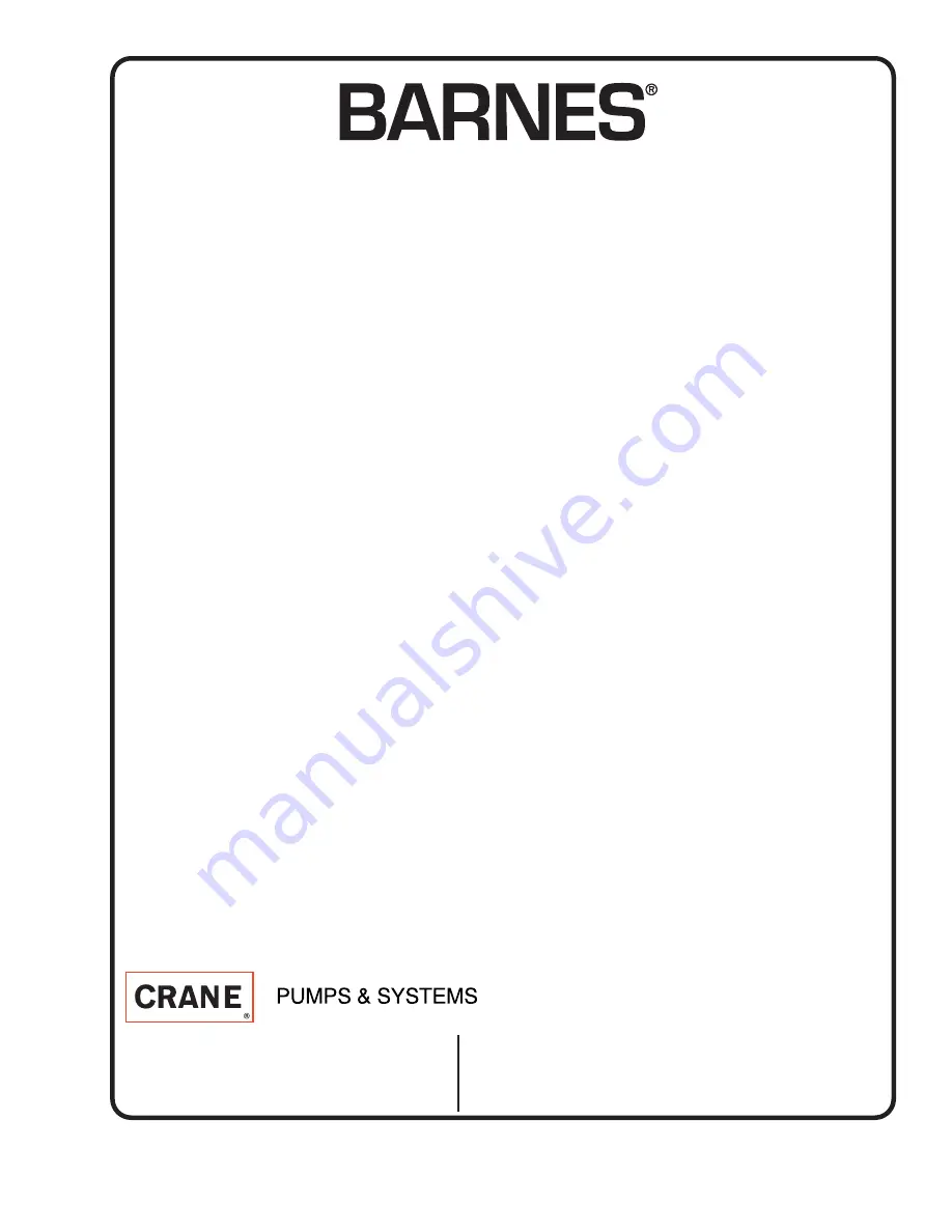 Crane BARNES SITHE 10SCD Series Installation And Operation Manual Download Page 55