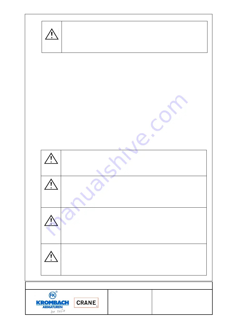 Crane KROMBACH 510 Operating And Maintenance Instructions Manual Download Page 4