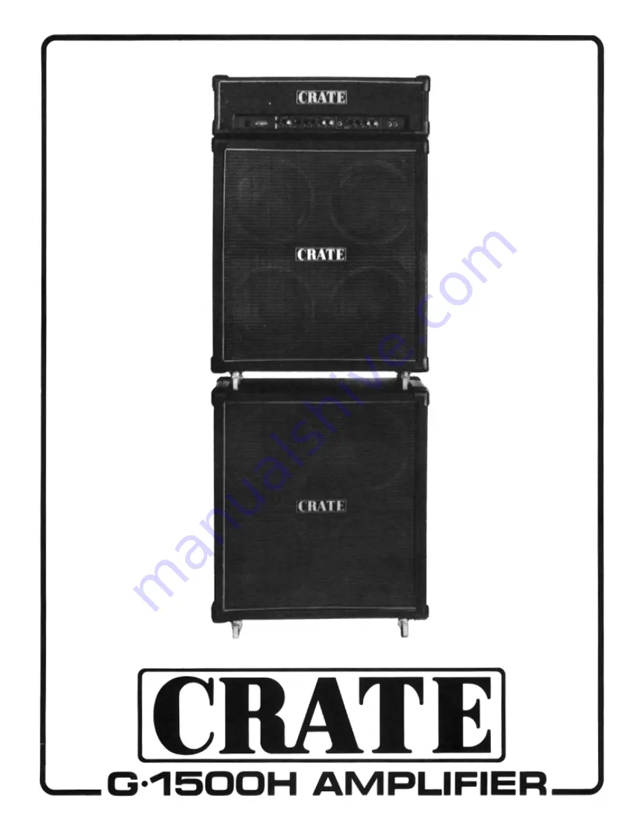 Crate Amplifier G1500 Operation Manual Download Page 1