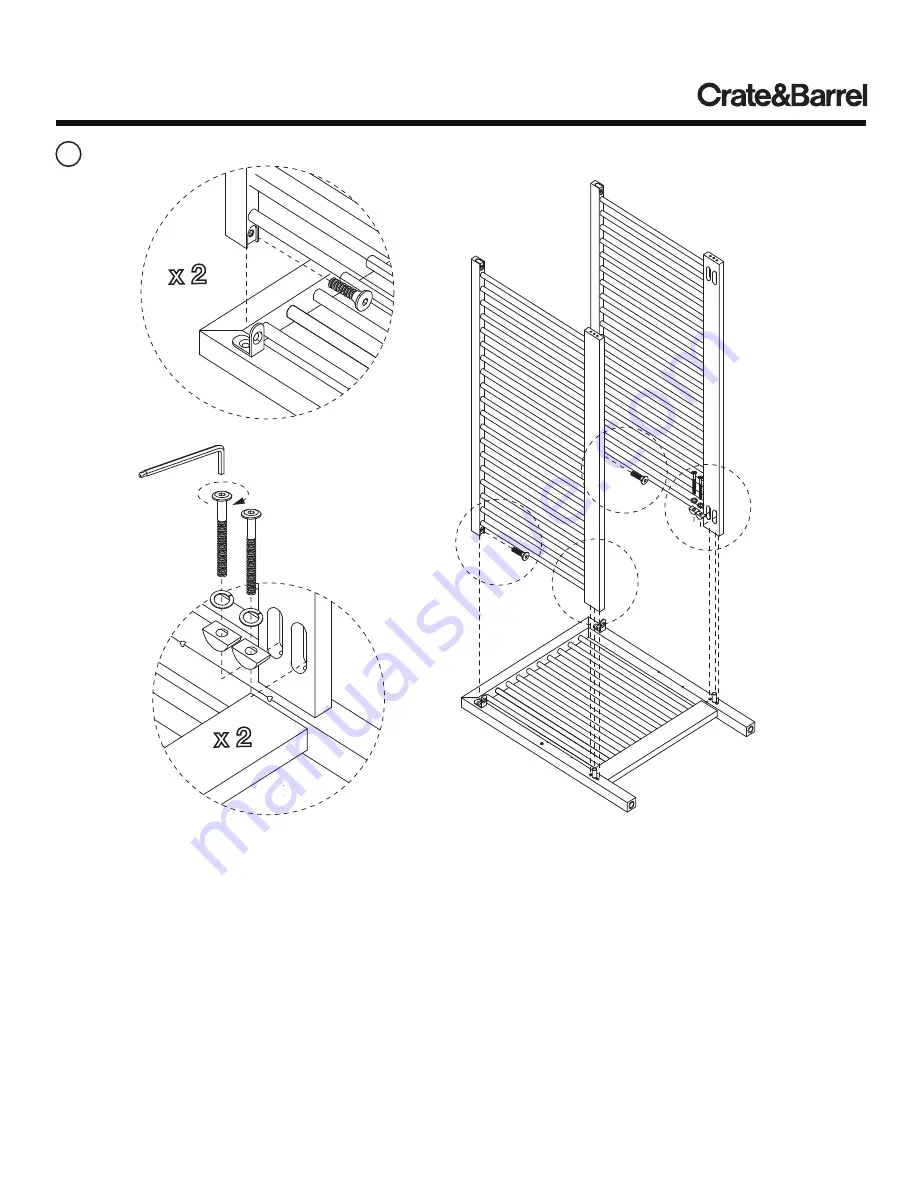 Crate&Barrel Andersen II Crib Assembly Instructions Manual Download Page 8