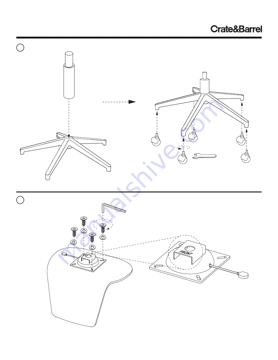 Crate&Barrel Class Act Desk Chair Скачать руководство пользователя страница 4