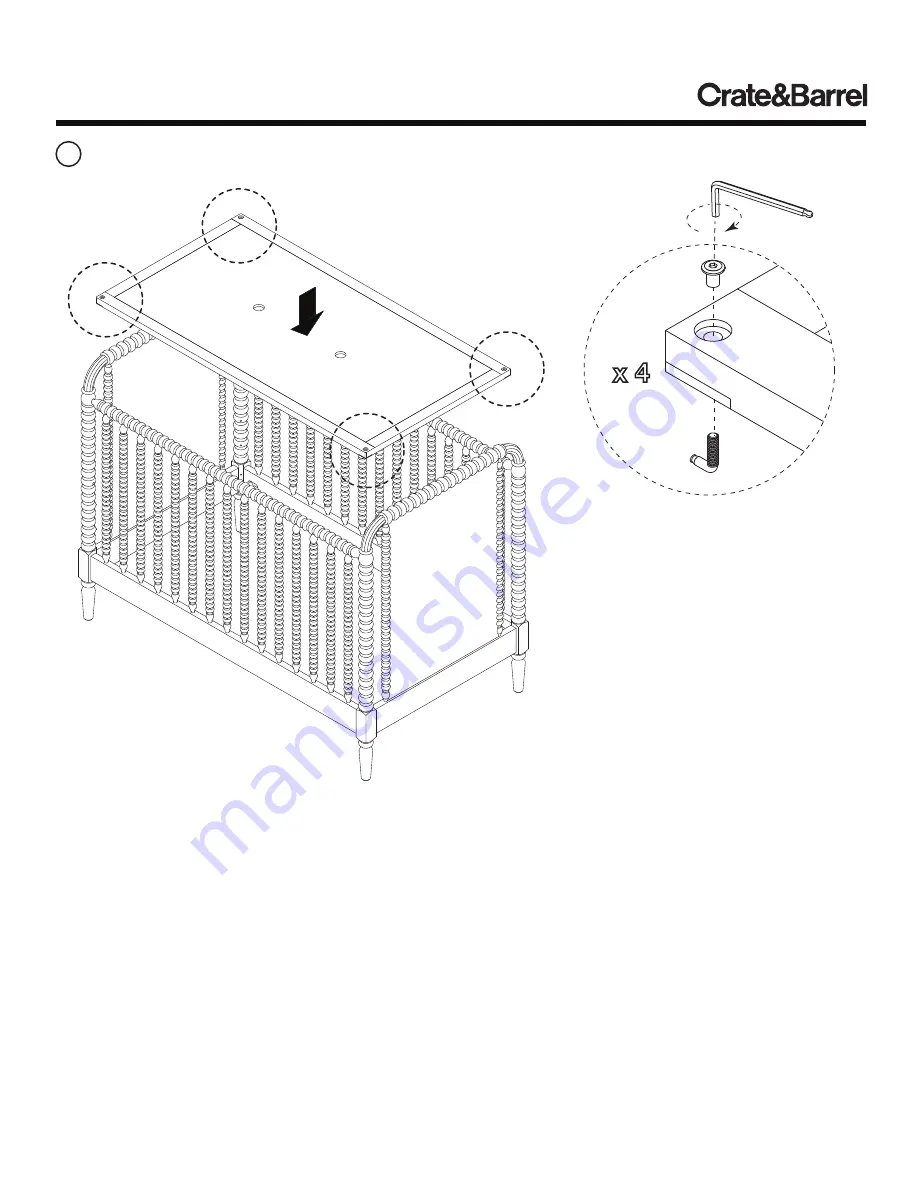 Crate&Barrel Jenny Lind Crib Скачать руководство пользователя страница 12