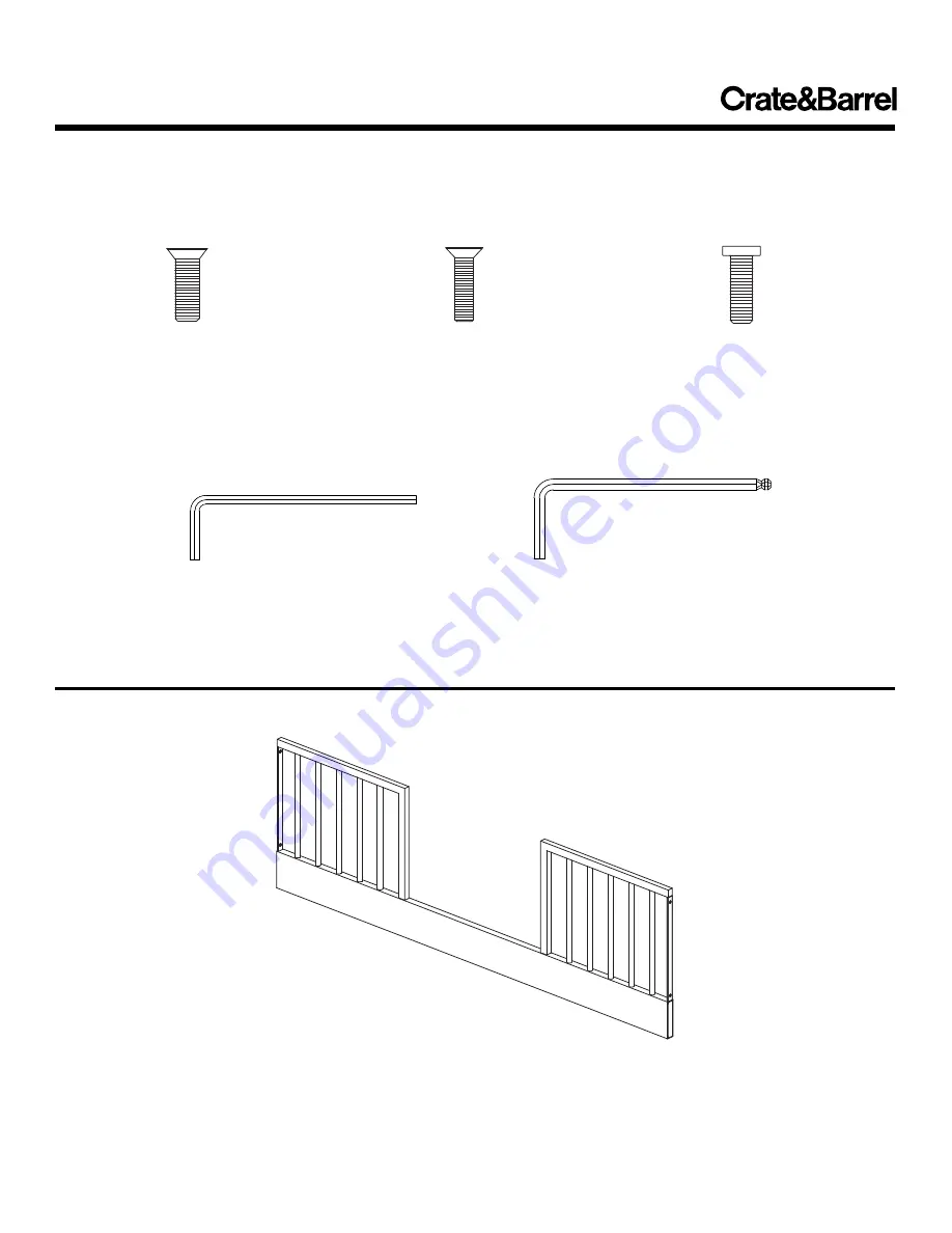 Crate&Barrel Larkin Crib Assembly Instructions Manual Download Page 5