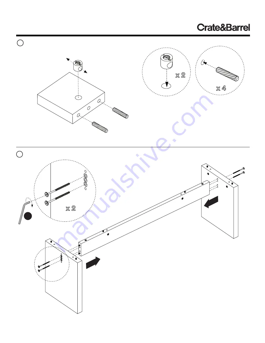 Crate&Barrel Paradox Bench Quick Start Manual Download Page 3