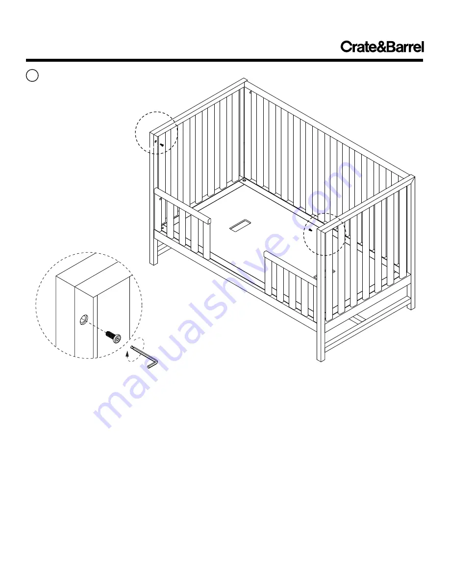 Crate&Barrel Taylor Toddler Rail Assembly Instructions Manual Download Page 14