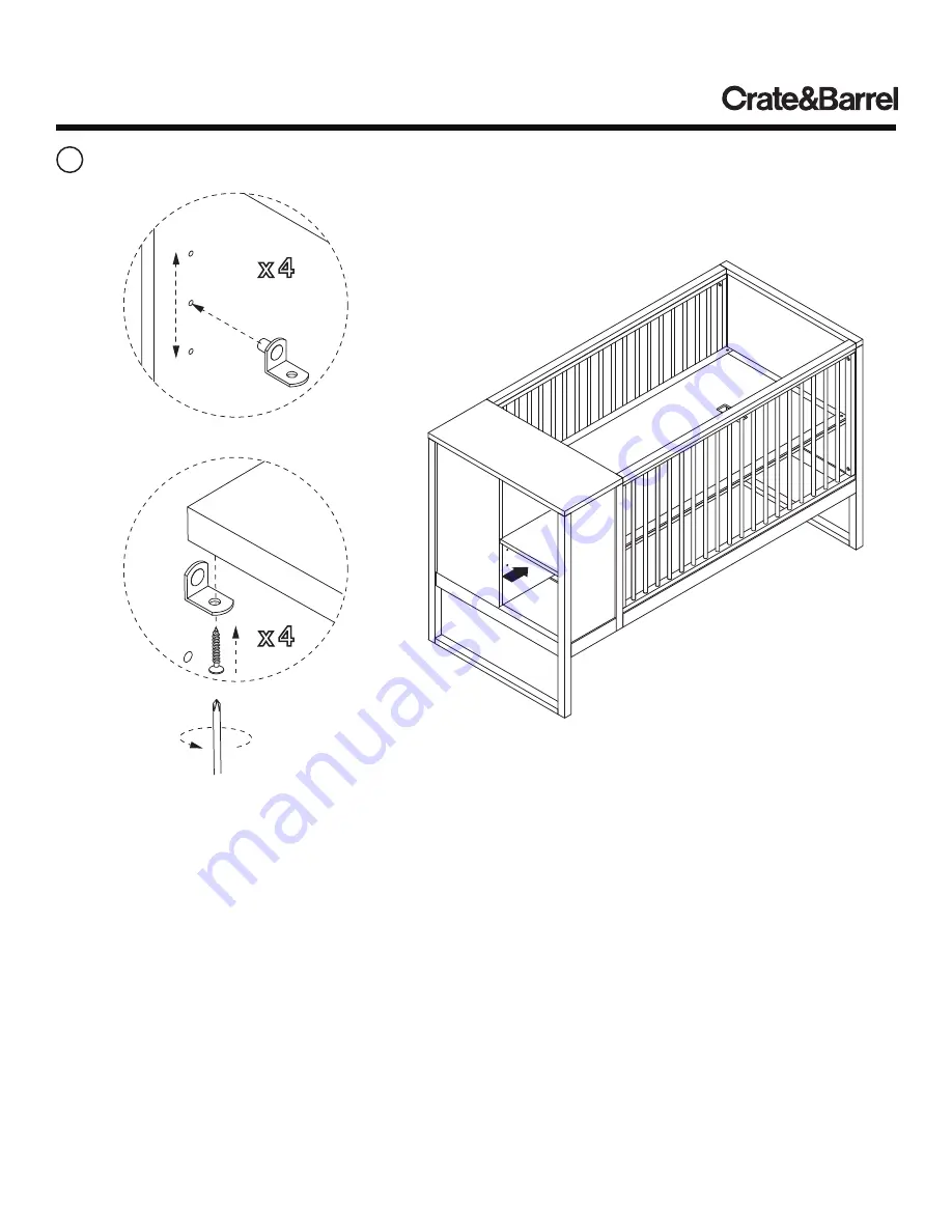 Crate&Barrel West Storage Assembly Instructions Manual Download Page 14