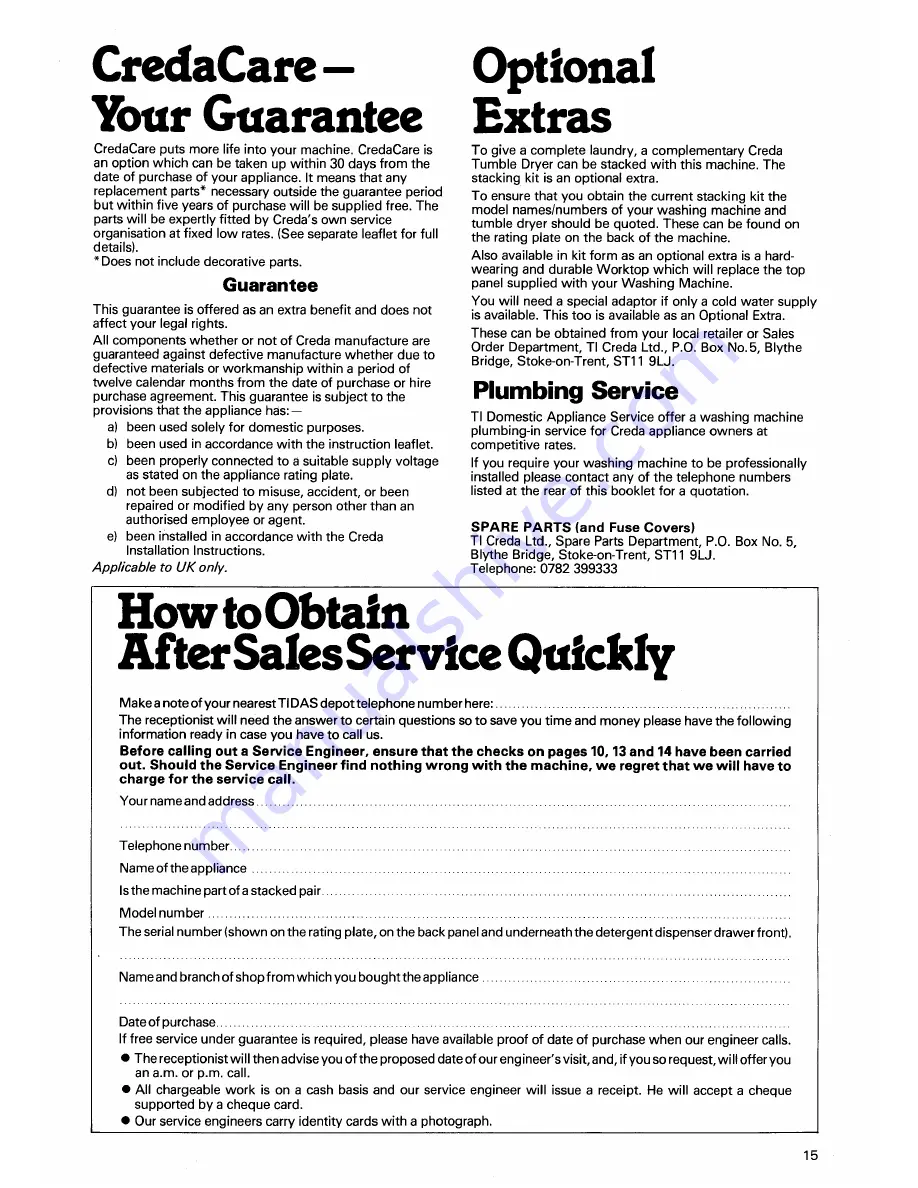 Creda 17006 Instruction Book Download Page 15