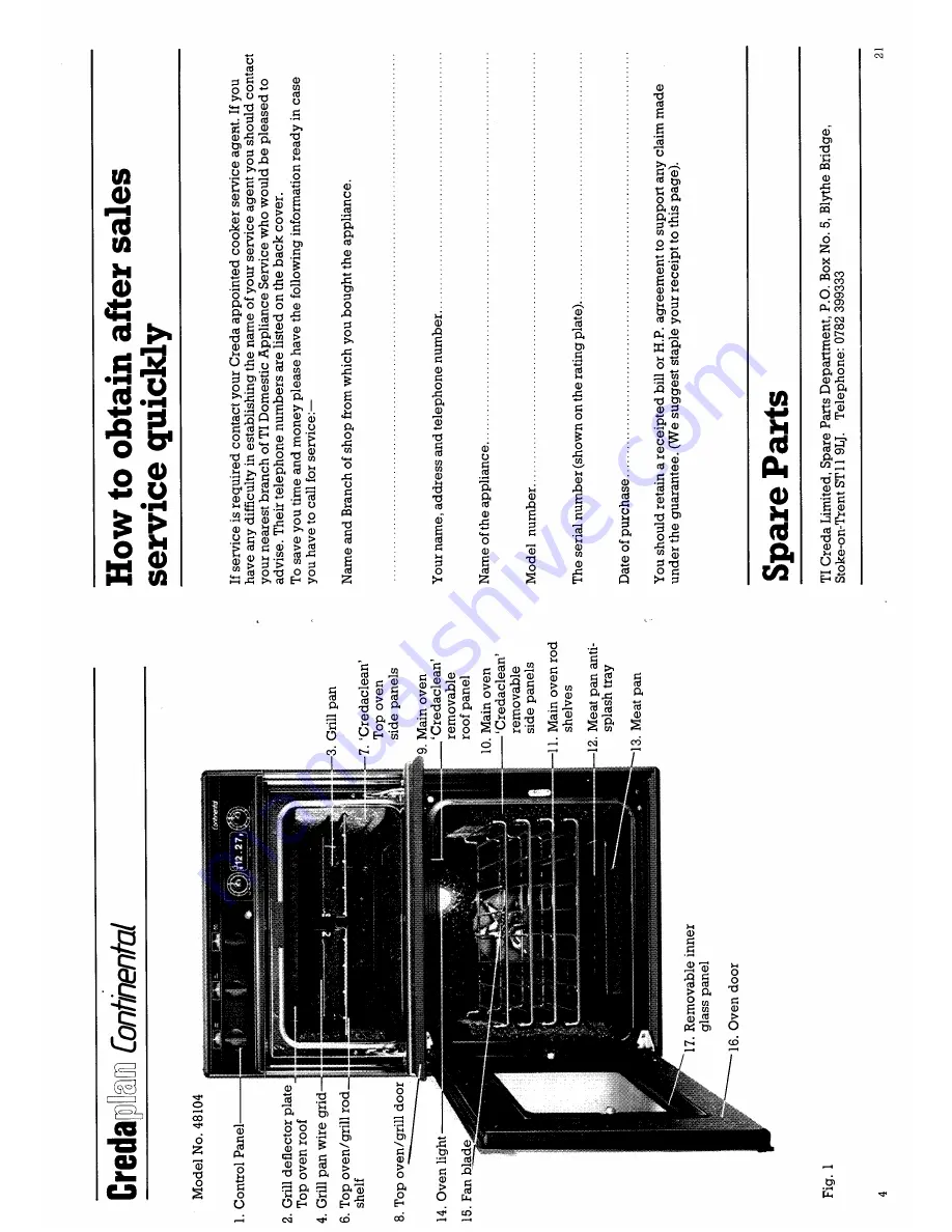 Creda Credaplan Continental 48104 User Instructions And Installation Manual Download Page 4