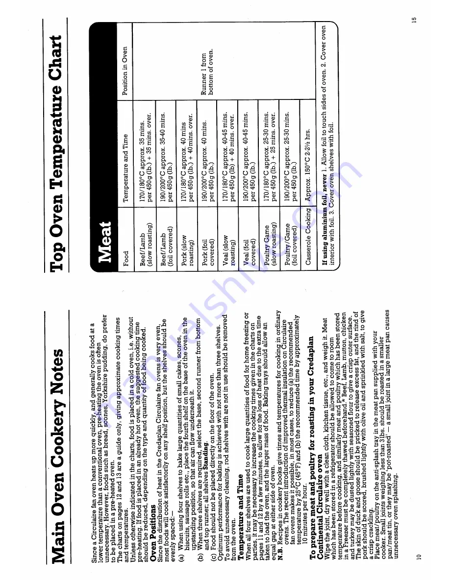 Creda Credaplan Continental 48104 User Instructions And Installation Manual Download Page 10