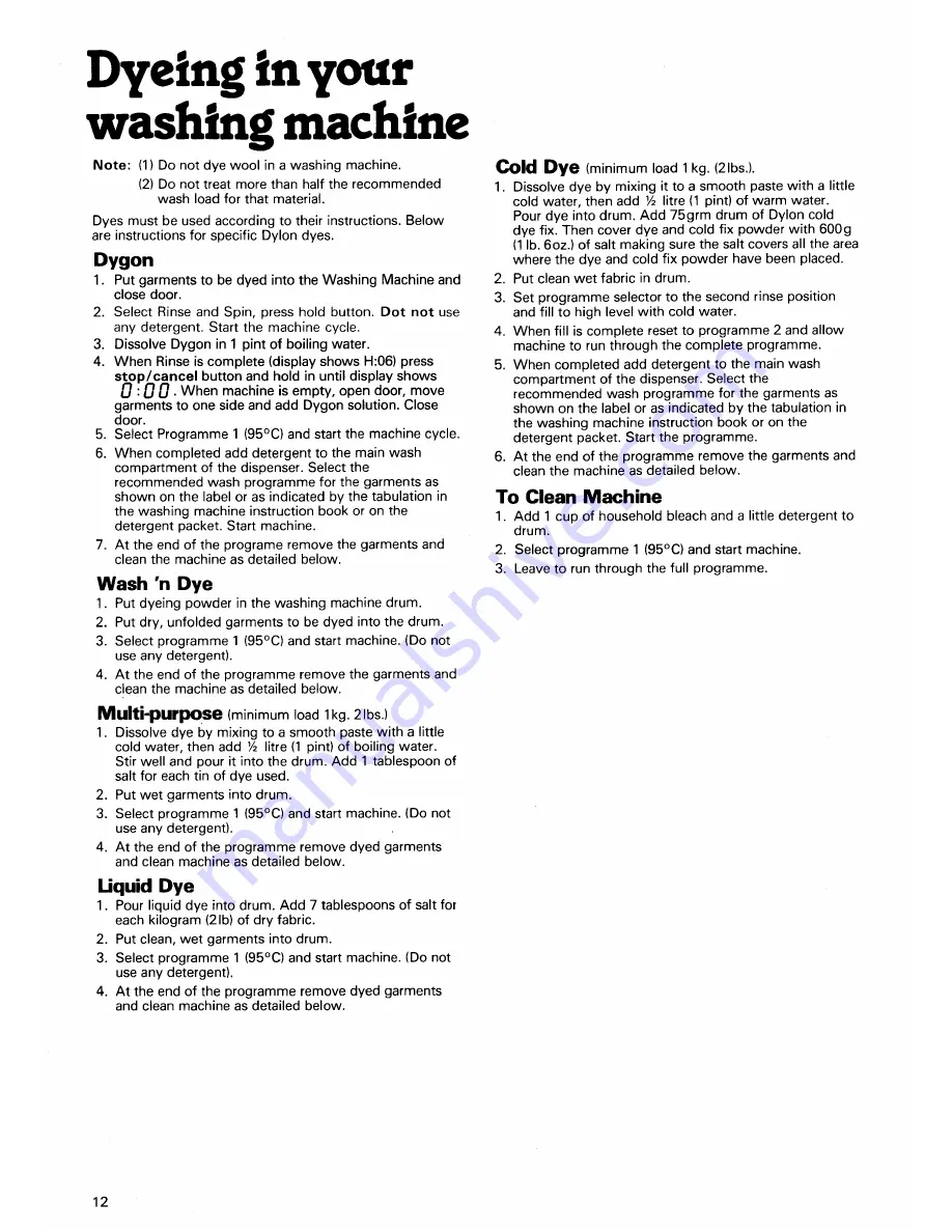 Creda Debonair Micron Instruction Book Download Page 12