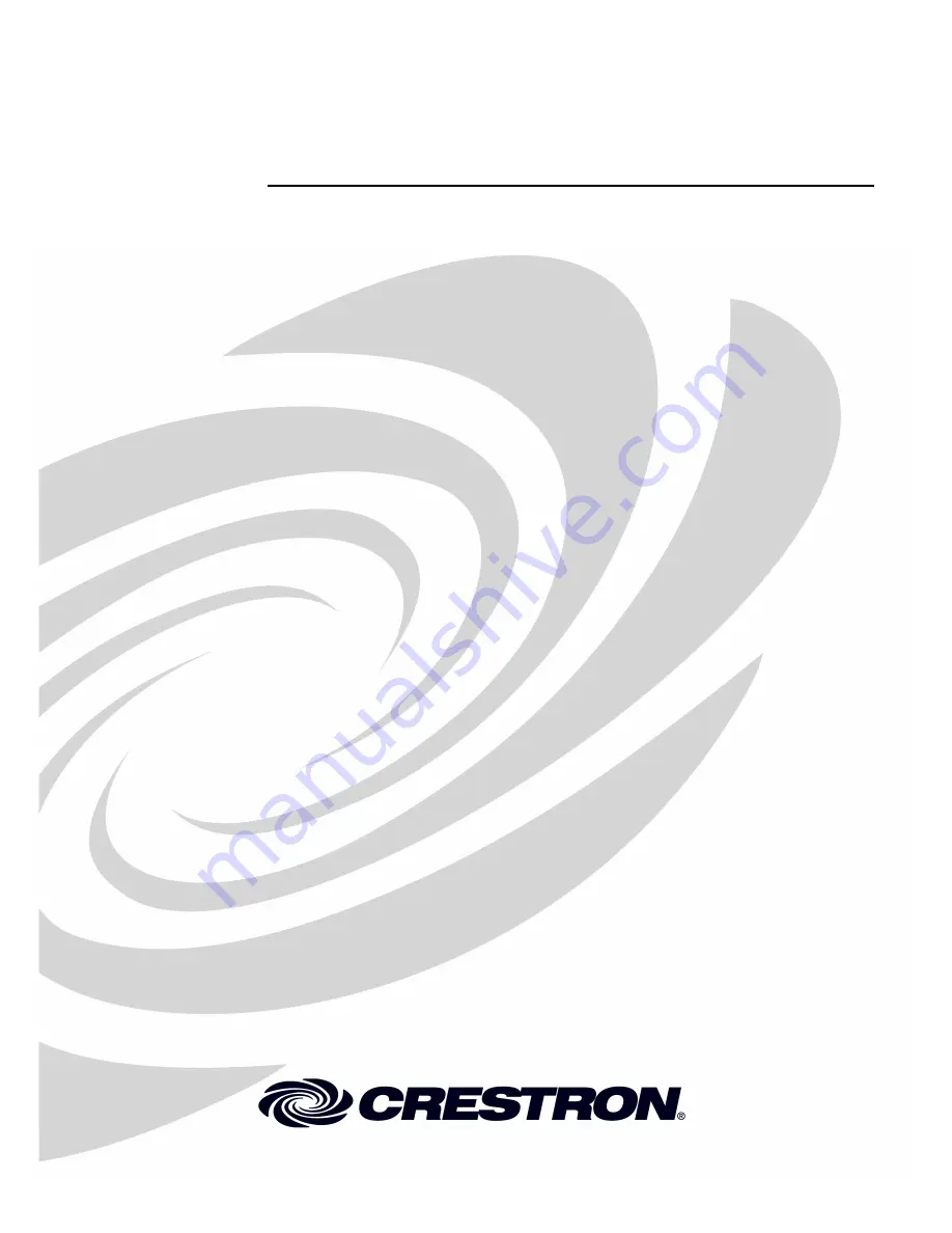 Crestron CNXRY-8 Operation Manual Download Page 1