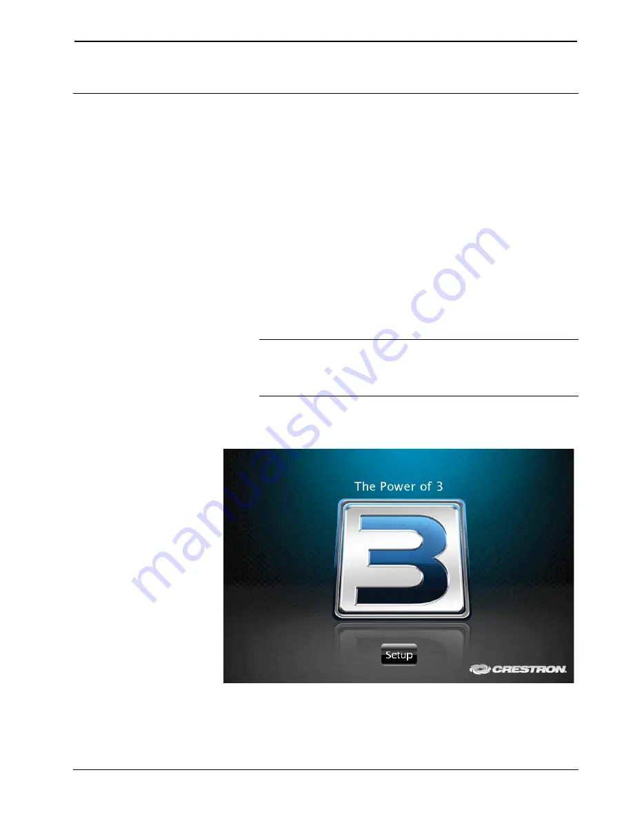 Crestron CP3 Operation Manual Download Page 25