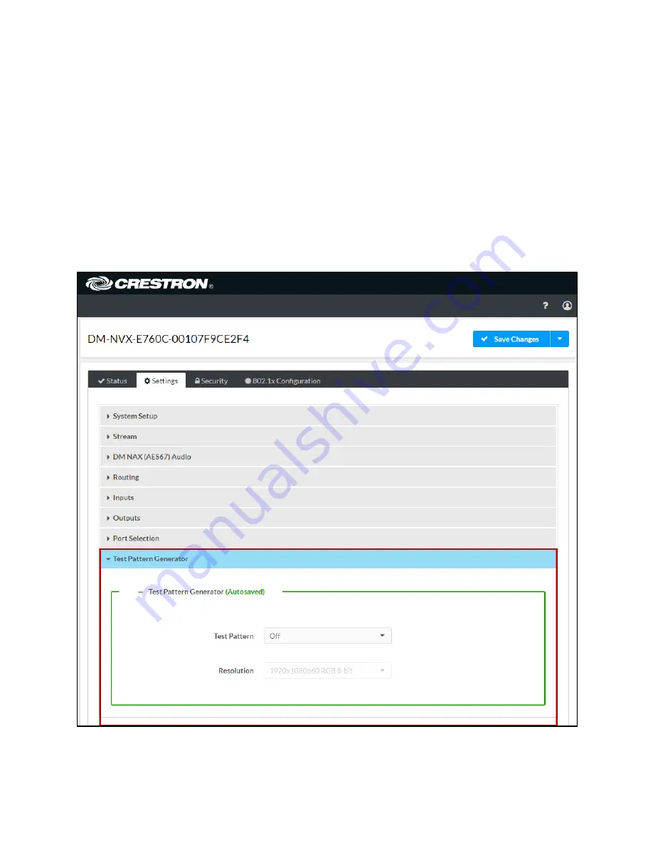 Crestron DM-NVX-E760 Product Manual Download Page 39