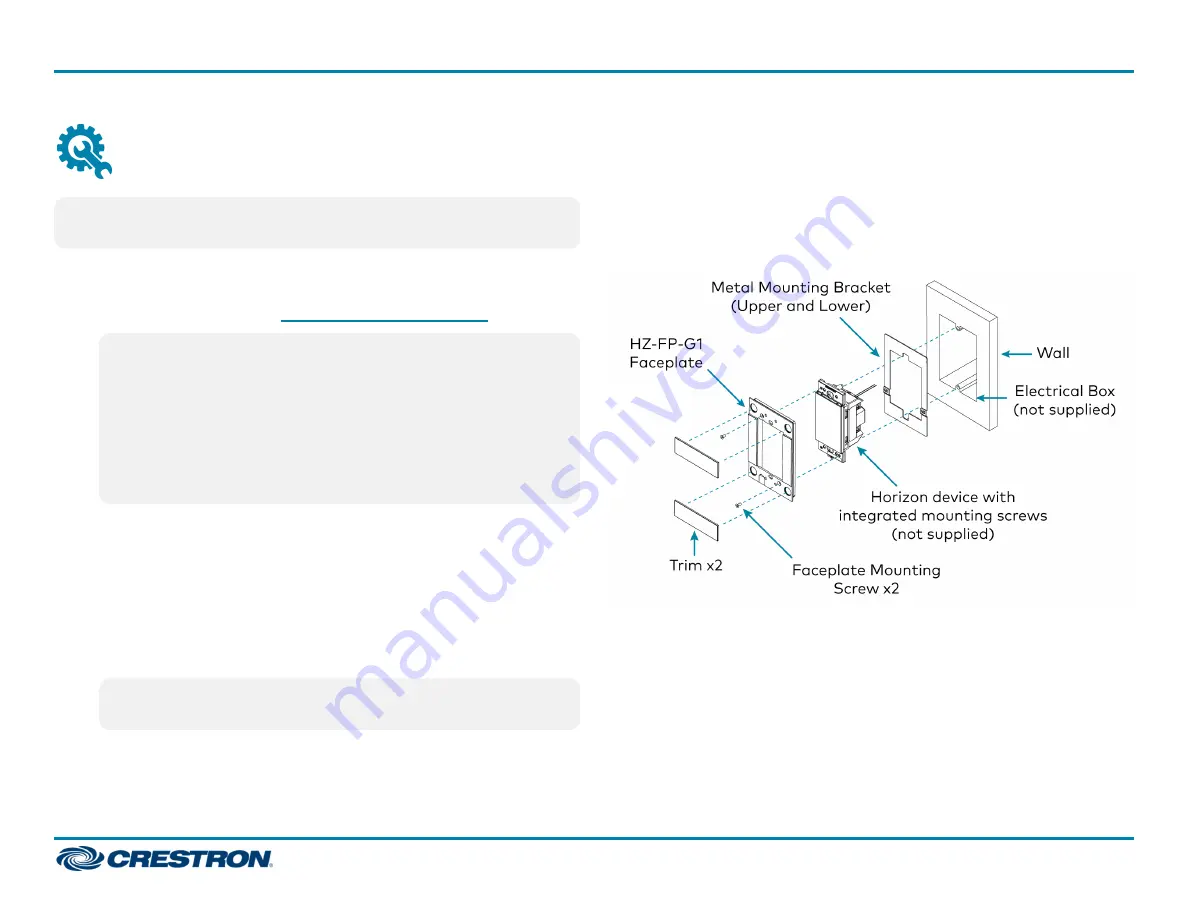 Crestron Horizon HZ-FP-G Series Скачать руководство пользователя страница 2