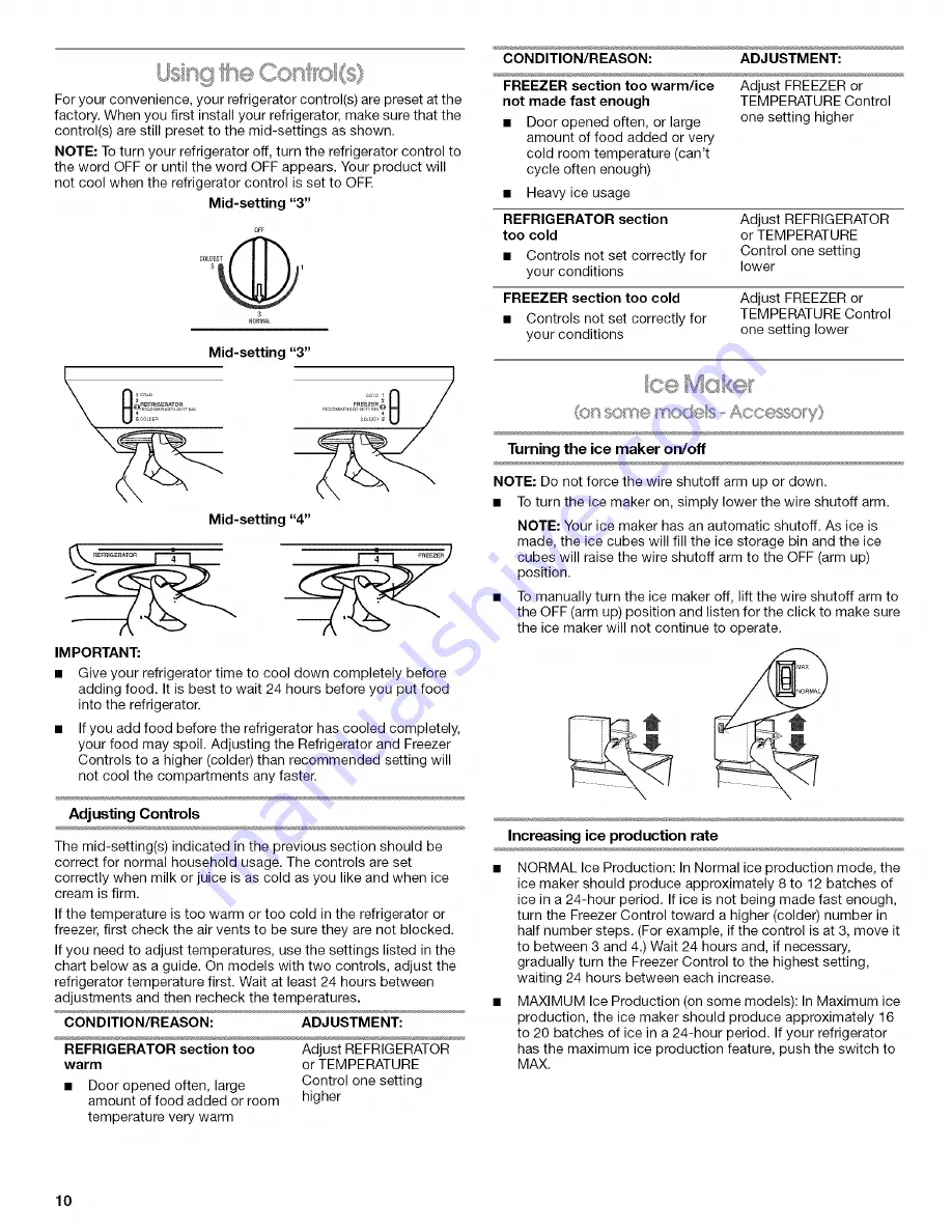 Crosley 2225405 Use & Care Manual Download Page 10