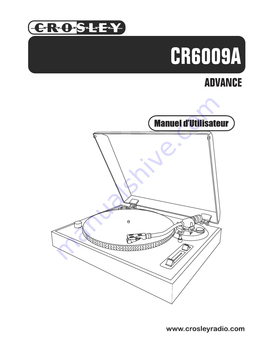 Crosley CR6009A Advance Instruction Manual Download Page 11