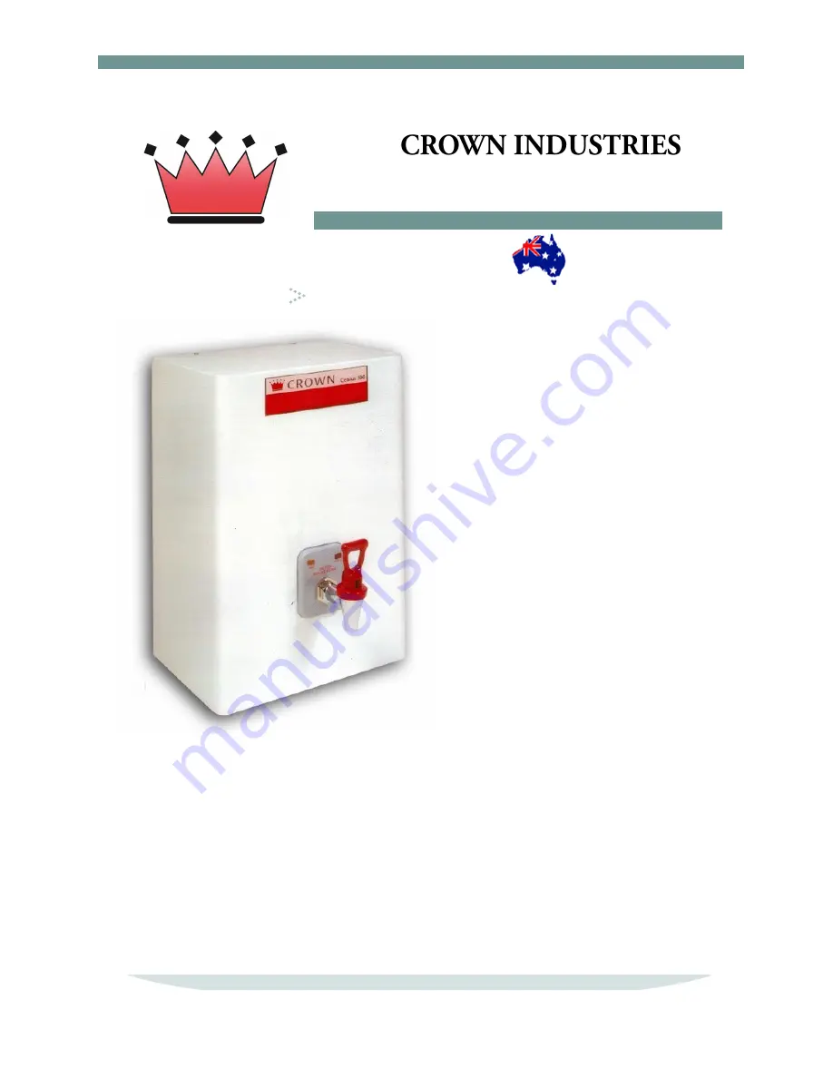 Crown CRN2.5 Operating & Installation Instructions Manual Download Page 1