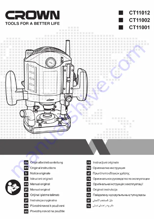 Crown CT11001 Original Instructions Manual Download Page 1