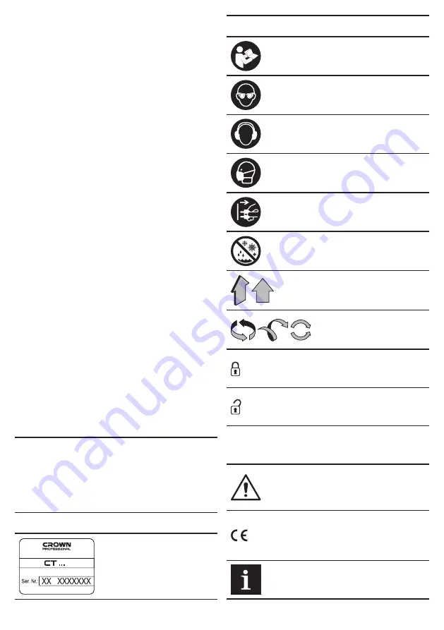 Crown CT36073 Original Instructions Manual Download Page 61