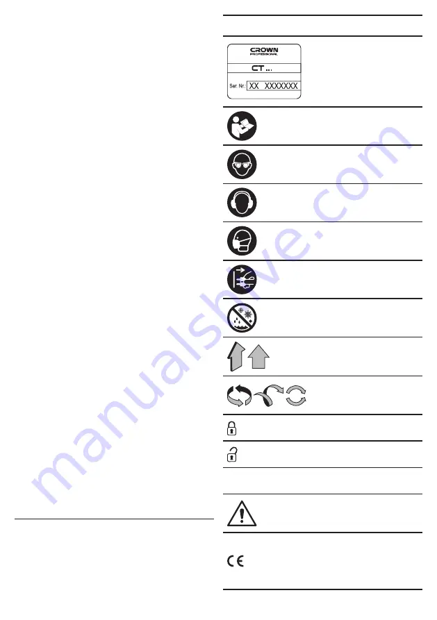 Crown CT36073 Original Instructions Manual Download Page 108