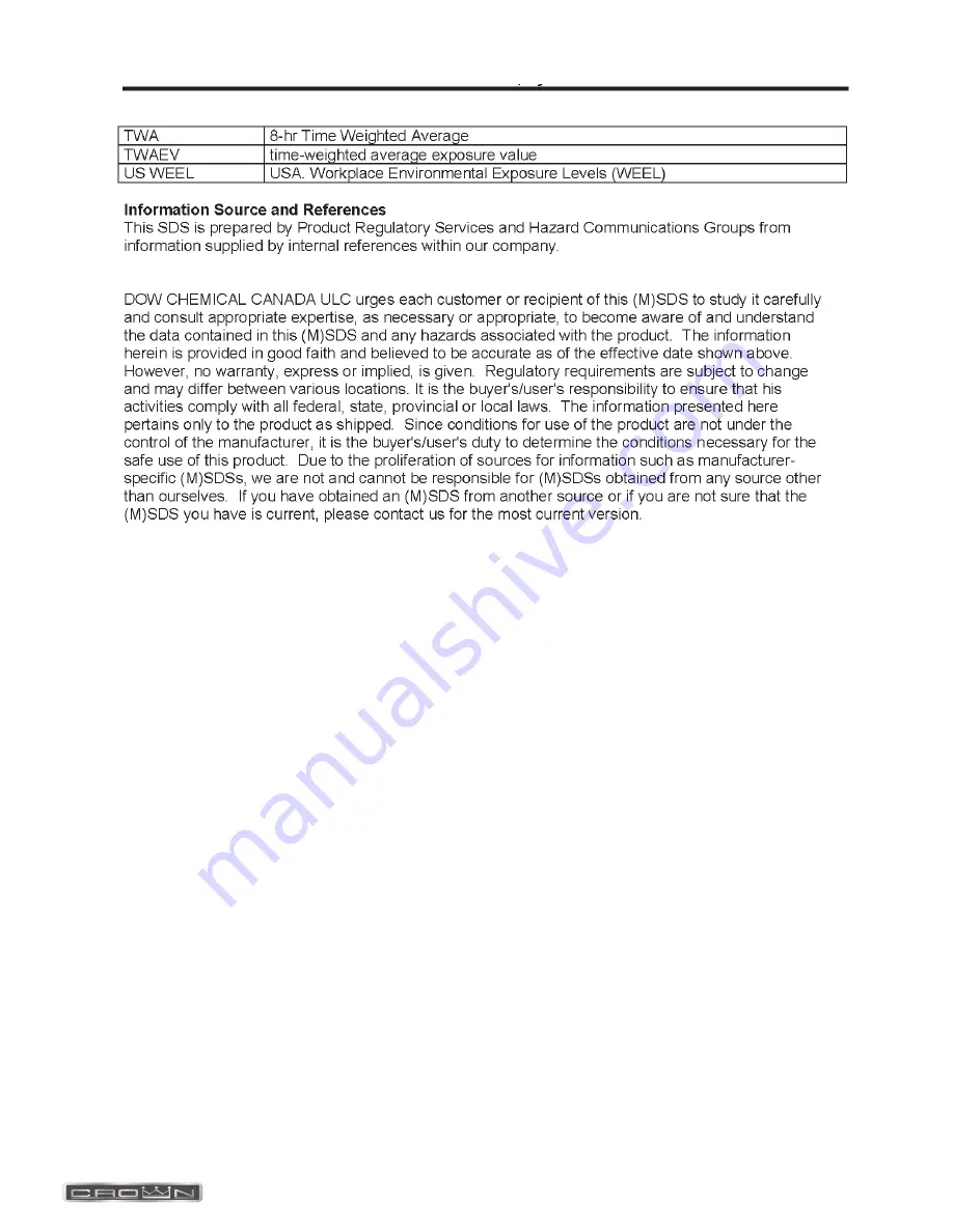 Crown EC-10TW Installation & Operation Manual Download Page 19