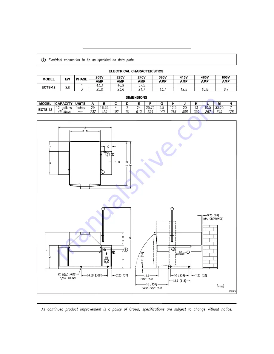 Crown ECTS-12 Installation & Operation Manual Download Page 4