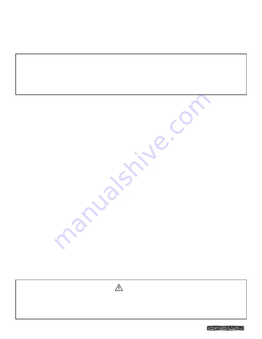 Crown GS-30 Installation & Operation Manual Download Page 8