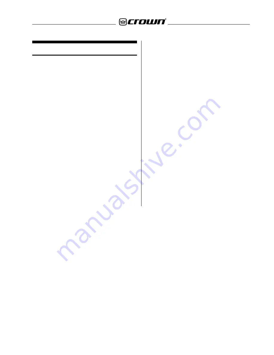 Crown Macro-Tech 2402 Service Manual Download Page 39