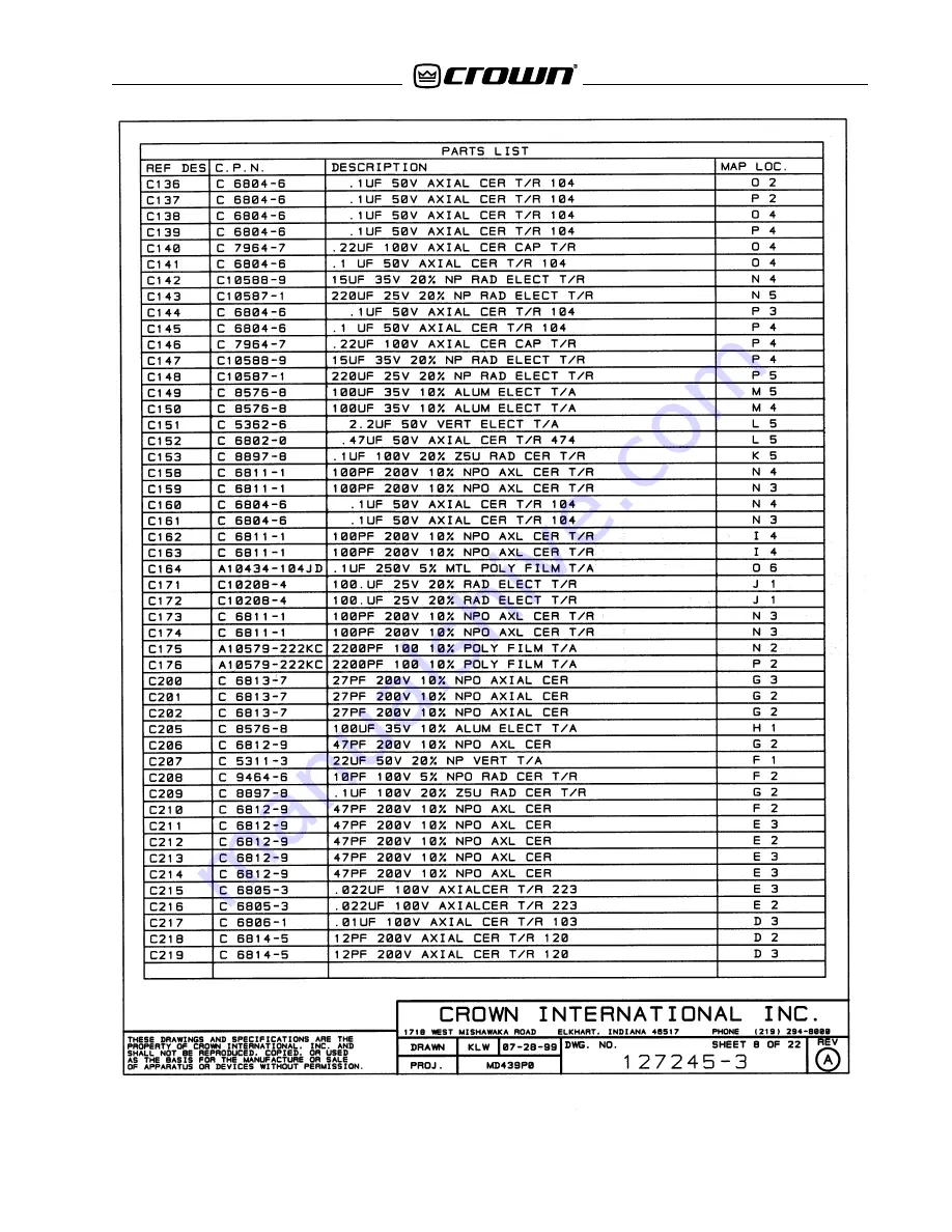 Crown Macro-Tech 2402 Скачать руководство пользователя страница 61