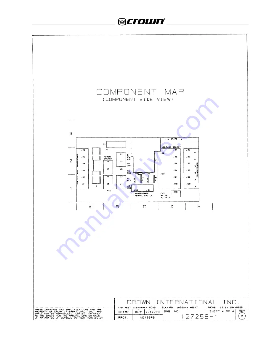 Crown Macro-Tech 2402 Service Manual Download Page 79