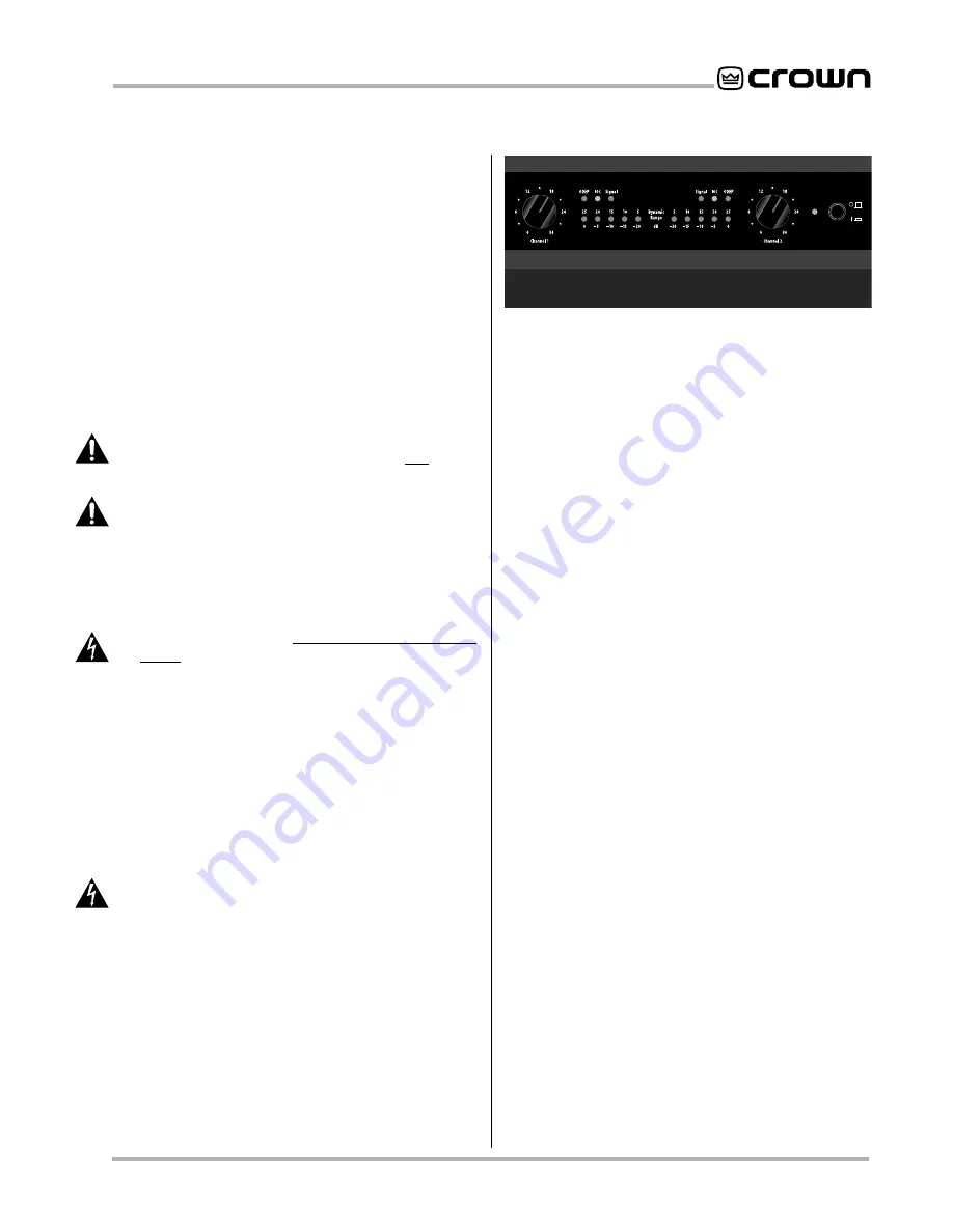 Crown Studio Reference II Owner'S Manual Download Page 19