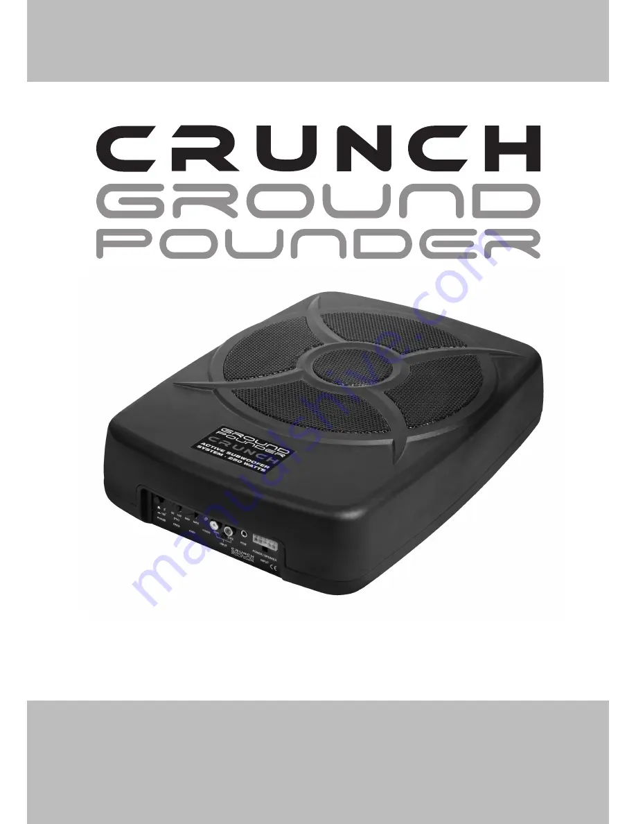 Crunch GP808 Owner'S Manual Download Page 1