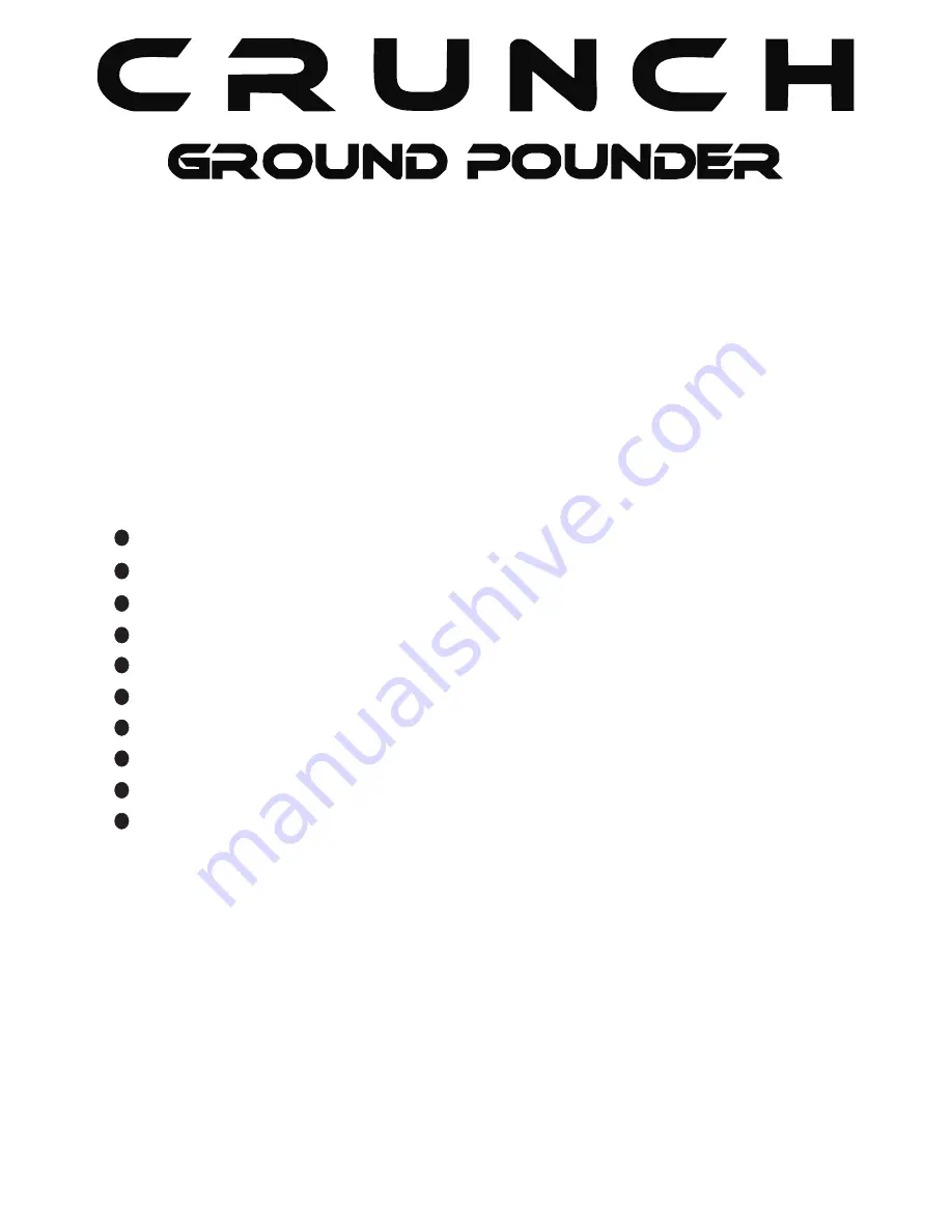 Crunch Ground Pounder GPV12D2 Installation And Wiring Directions Download Page 2