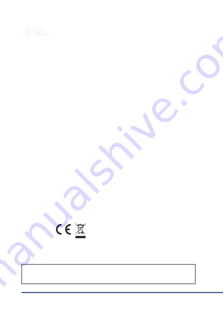 CSL 301302 User Manual Download Page 8