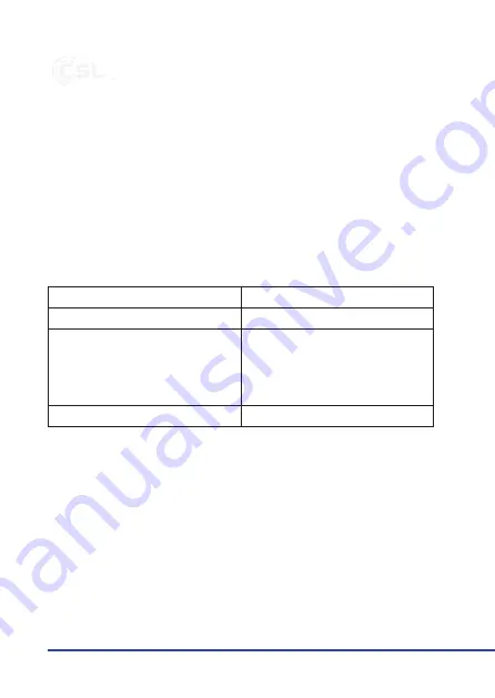 CSL 301665 User Manual Download Page 14