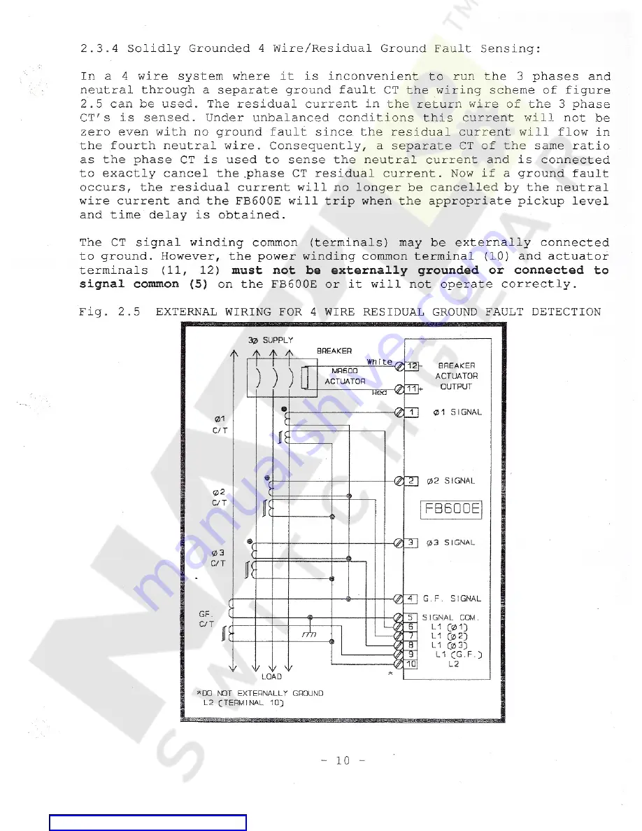 CTI FB800E Instruction Manual Download Page 12