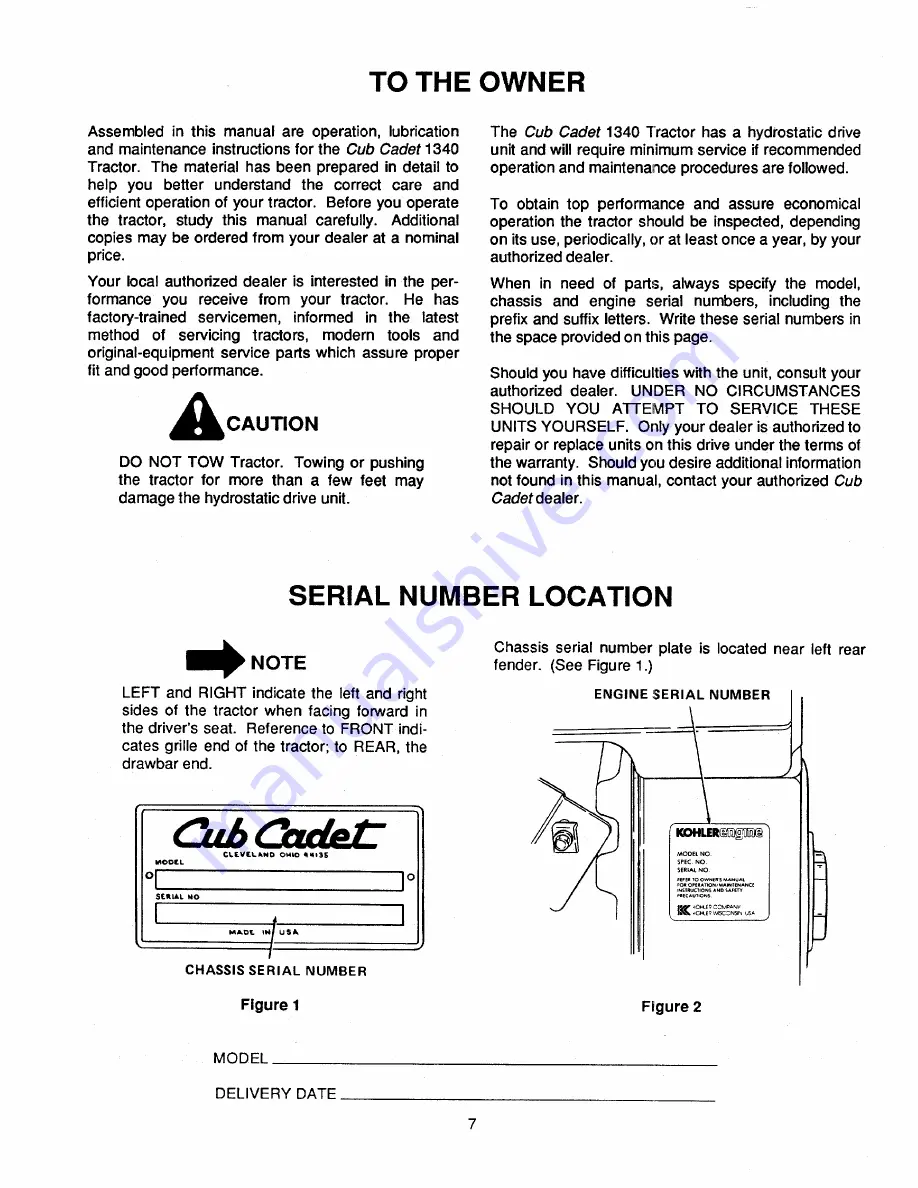 Cub Cadet 1340 Скачать руководство пользователя страница 7