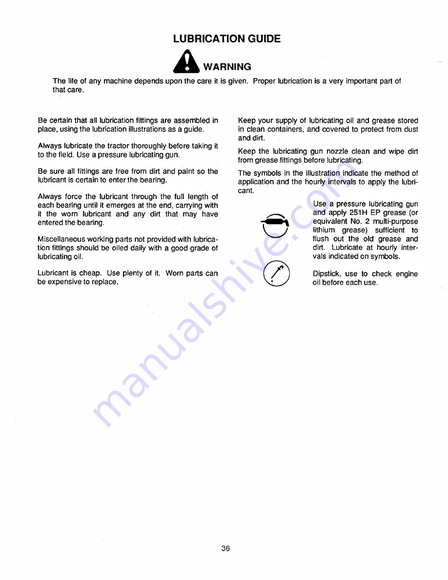 Cub Cadet 1340 Owner'S Manual Download Page 36