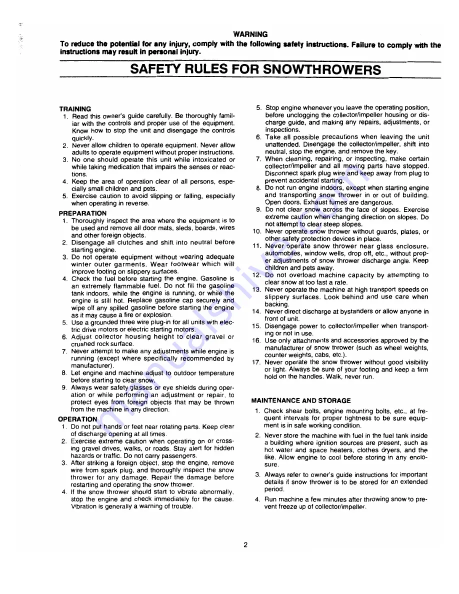 Cub Cadet 317E646F596 Owner'S Manual Download Page 2