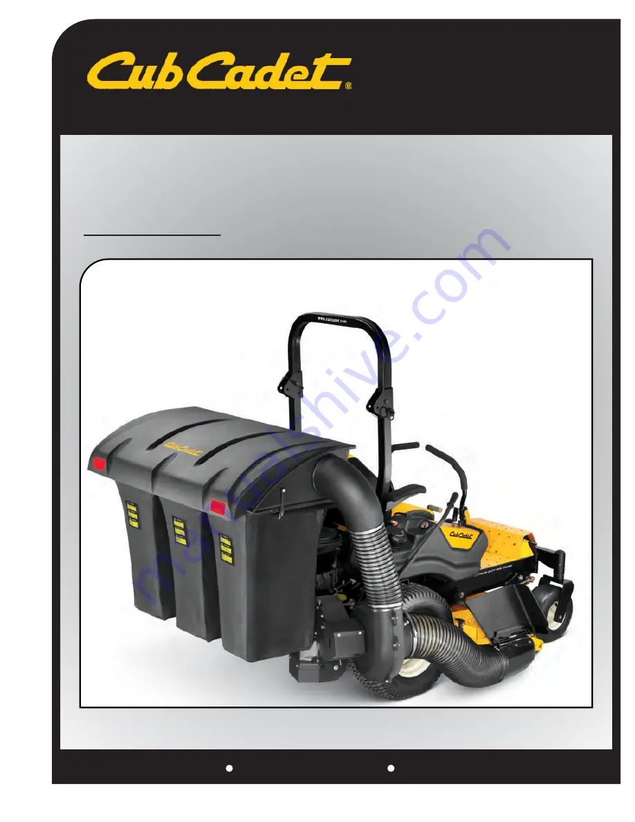 Cub Cadet 59A30033150 Operator'S Manual Download Page 1