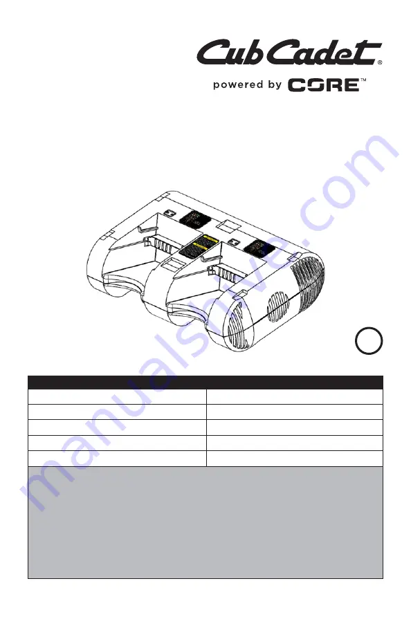 Cub Cadet CESC8000 Instruction Manual Download Page 15